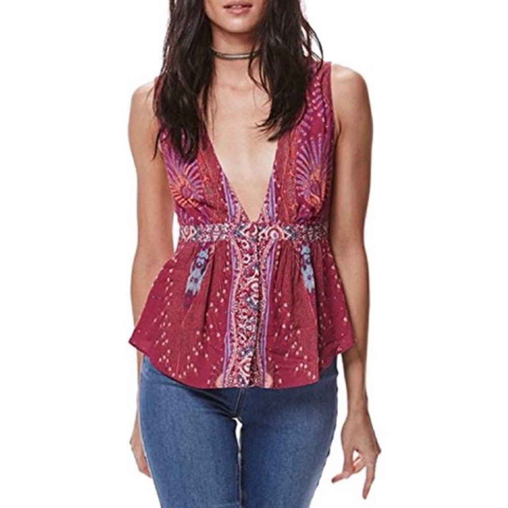 Free People The Siren Tank Top Blouse